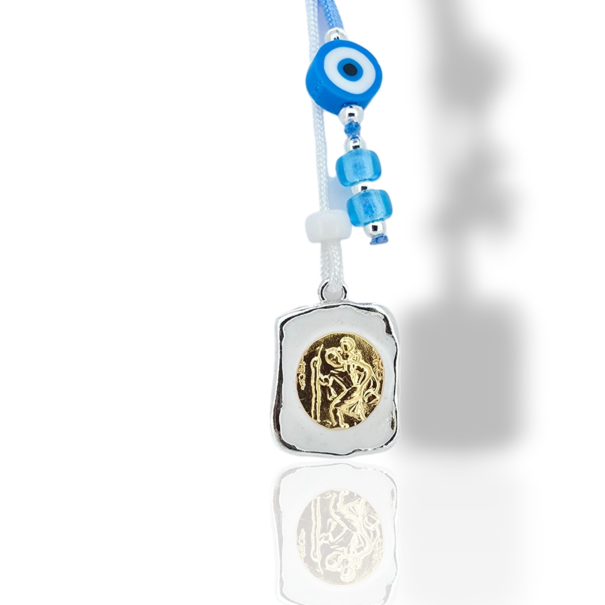 Silver 925° car charm with Saint Christopher (code L008311)
